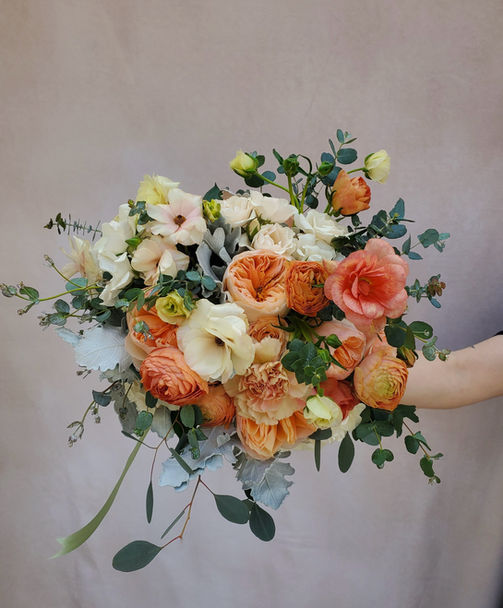 colorful garden bridal bouquet