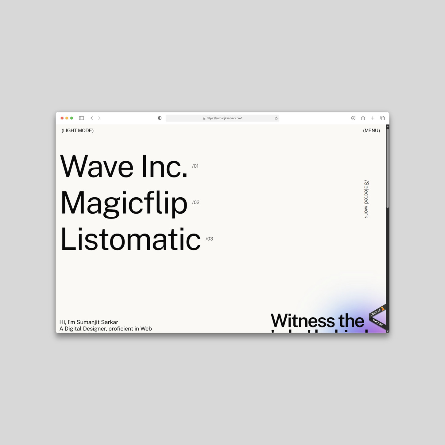 UI/UX designer crafting minimalist, user-first digital experiences with empathy, clarity, and purpose. This is my pupose-driven portfolio.