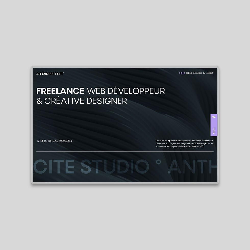 Website Award, Web Design Award: Portfolio : Anthracite studio°