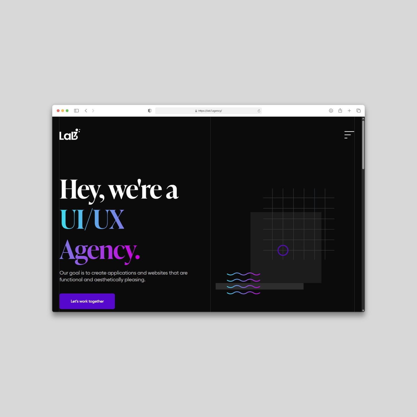 We are a UI/UX design agency specializing in creating user interfaces and user experiences for digital products.