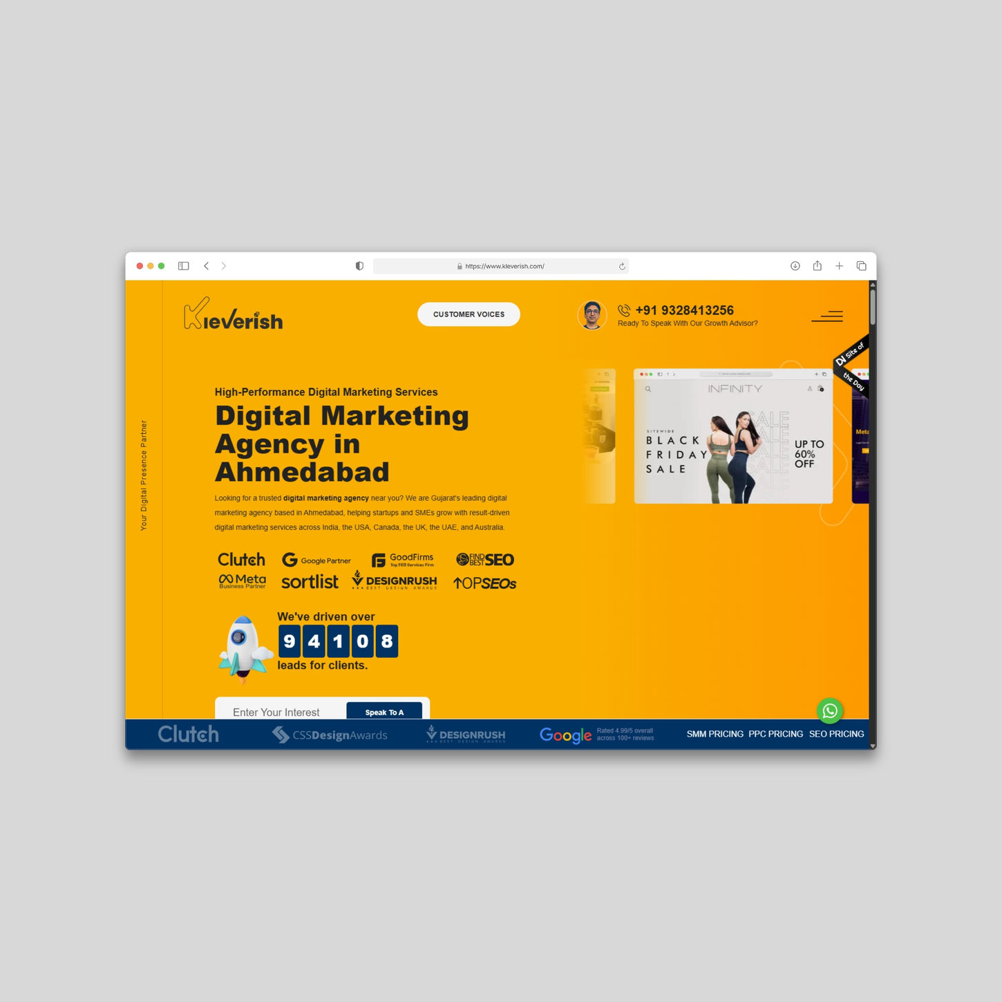 We are Gujarat's leading digital marketing agency based in Ahmedabad, helping startups and SMEs grow with result-driven SEO, PPC and Meta Ads.
