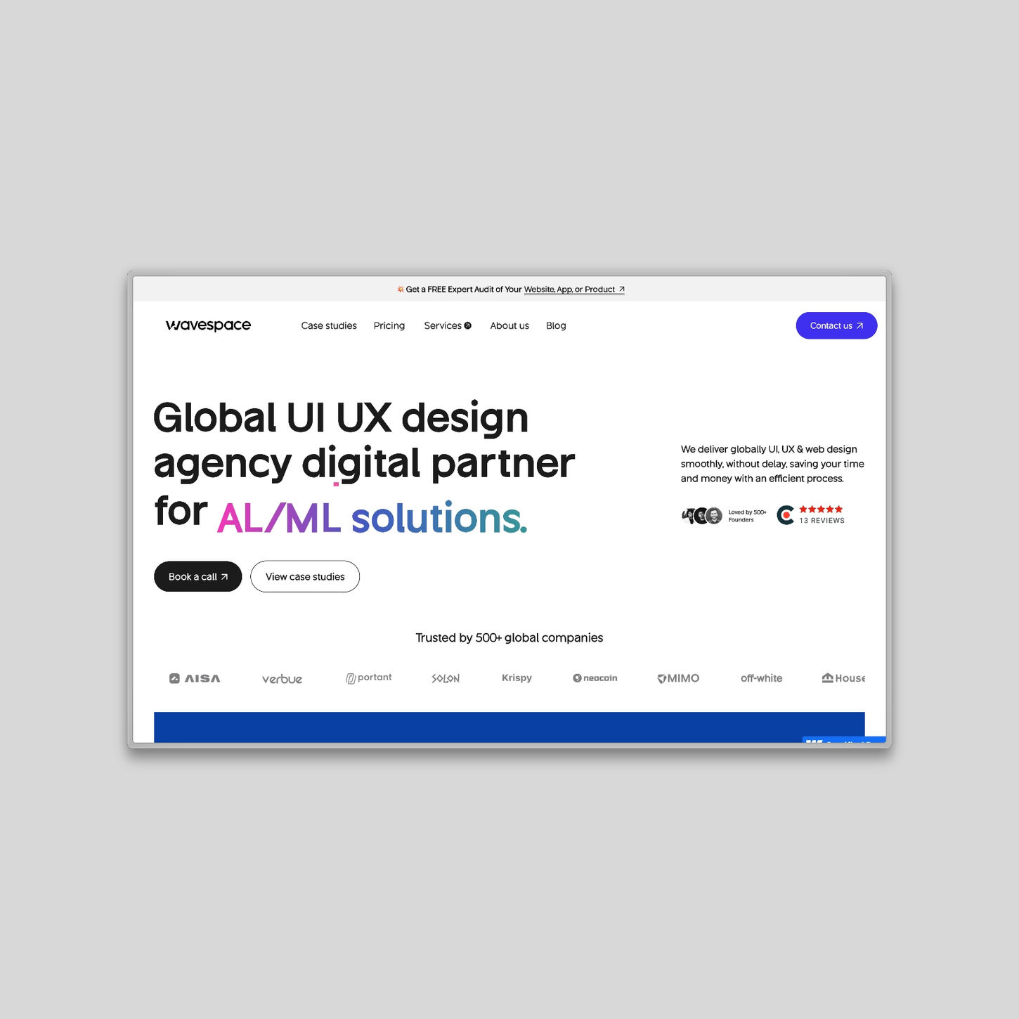 Global UI/UX design agency helping SaaS, Web3 & AI startups build intuitive, conversion-focused digital products.