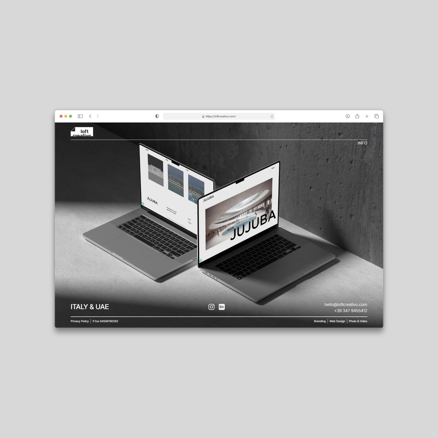 Web and branding studio. It’s the portfolio website, want to make curiosity in the user.