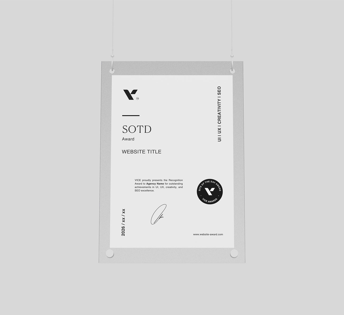 Site of the Day Award by VICE Awards