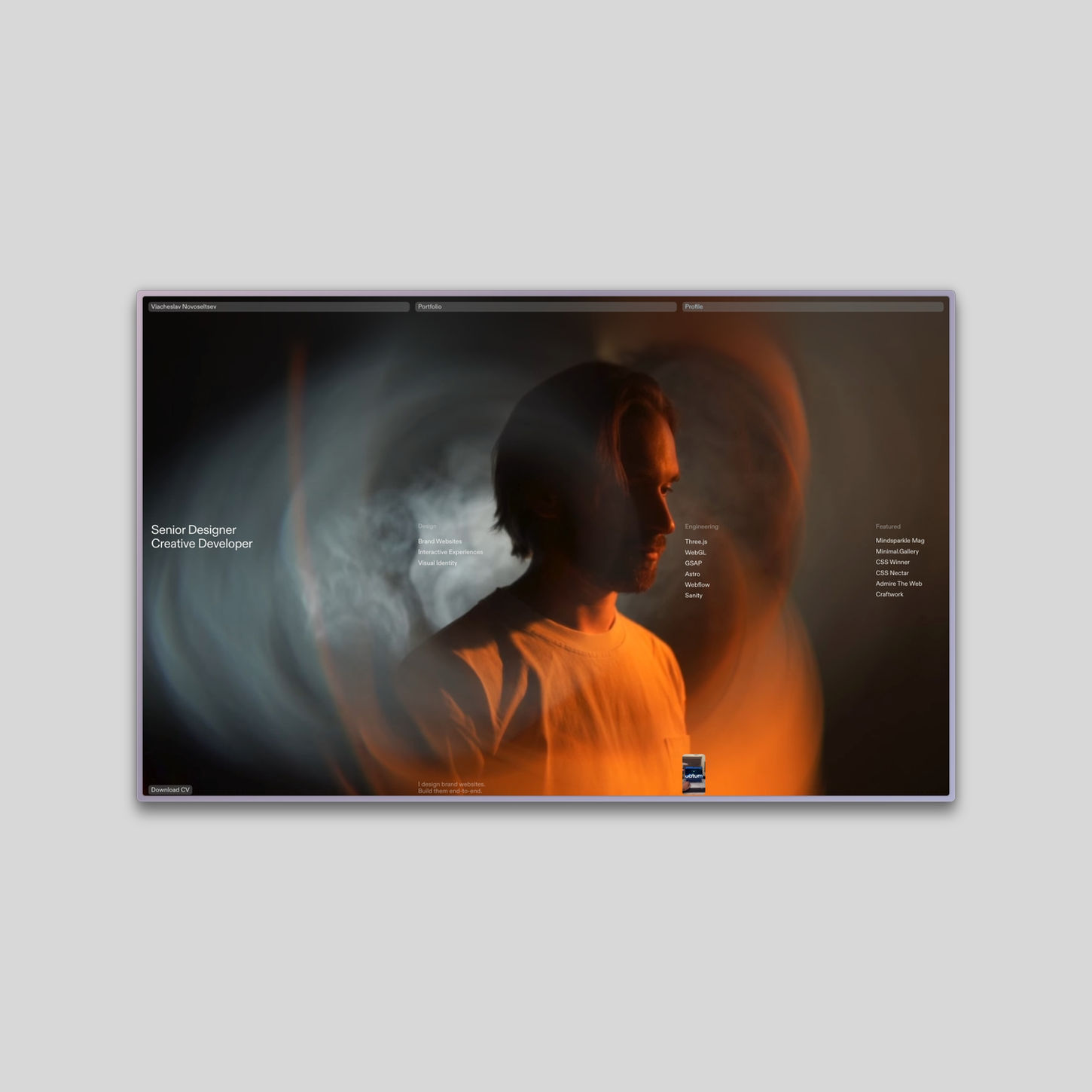 Personal portfolio website design and developed by myself.