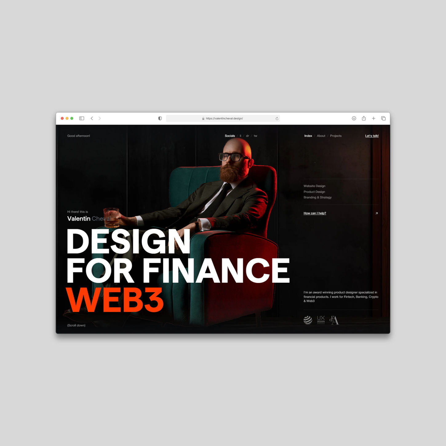 We crafted a stunning portfolio website for Valentin Cheval, a product designer.