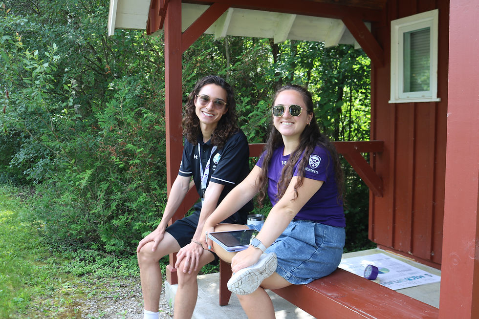 Tovan Lew & Allegra Ferrara, medical students and camp leaders, at the Discovery Healthcare Camp