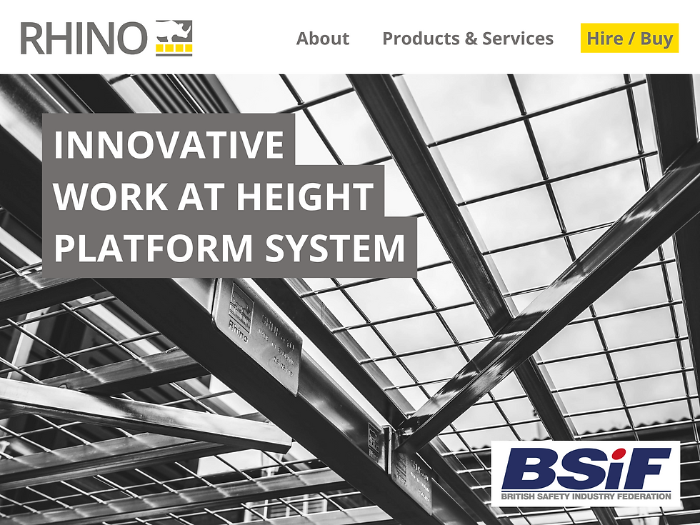 Innovative work at height platform system website launched by RhinoDeck™.