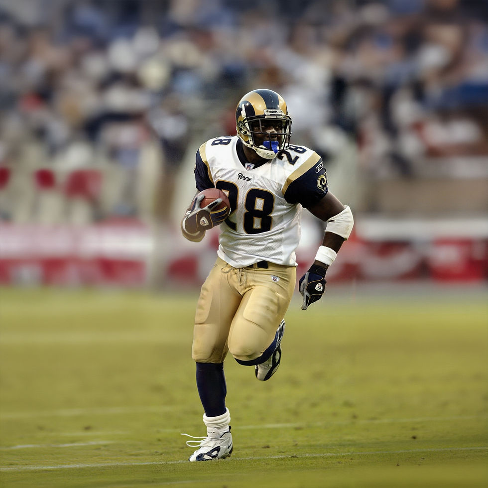 Greatest Running Backs NFL History, National Football League Running Back Marshall Faulk of the St. Louis Rams