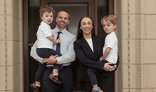 Nicole Hughes and family