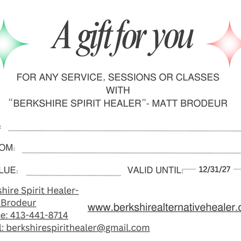 Gift Certificates available for any occasion