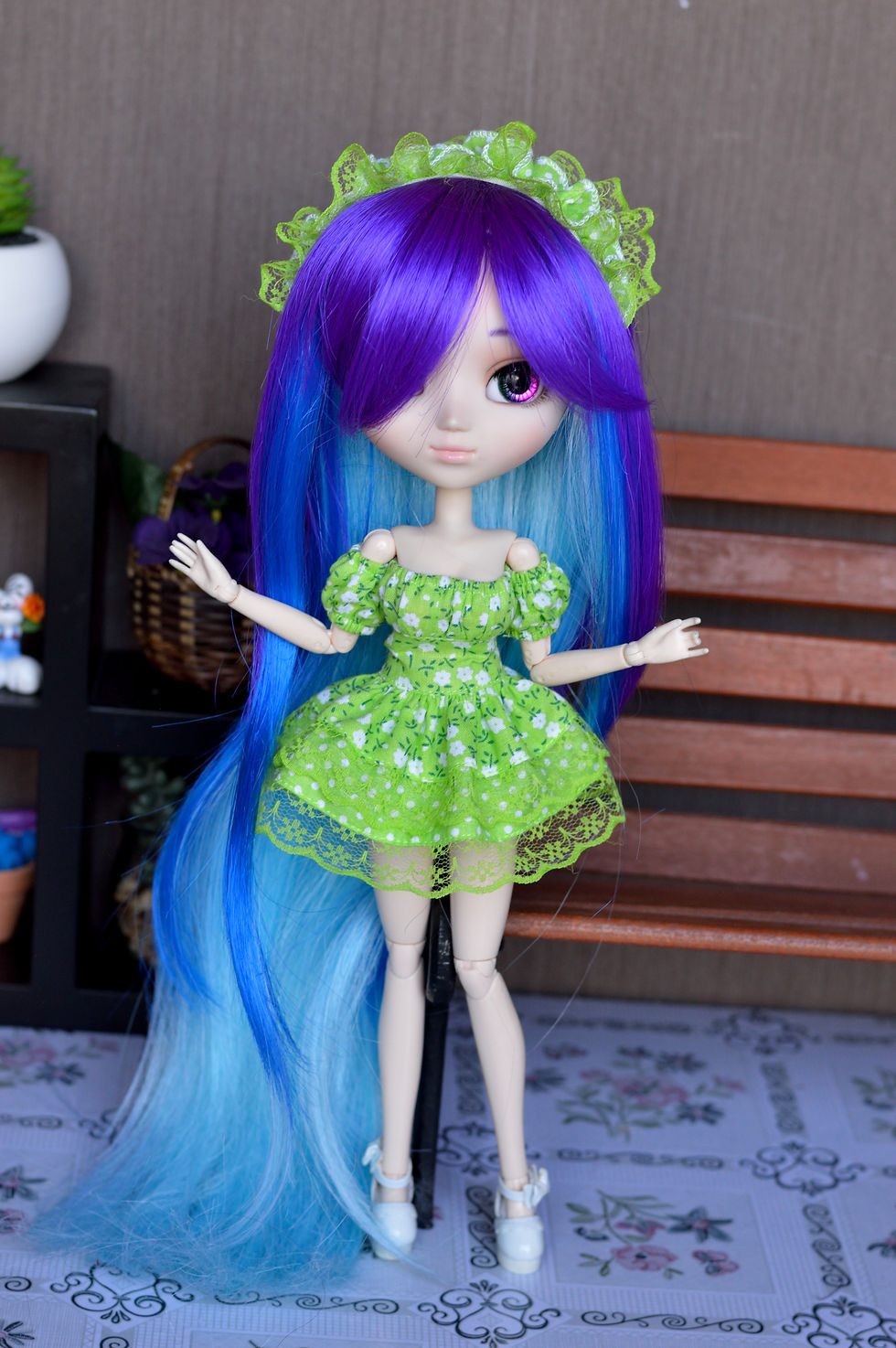 Miniature : Outfit Aïrithy aux fleurs vert