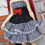 Miniature : Outfit Nix vichy noir à dentelle noir [Taille A]
