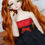 Miniature : Collection Gothique : Outfit Nix Noir à dentelle rouge [Taille B]