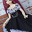 Miniature : Collection gothique : Outfit Pogo fleurs noir & blanc[BJD MSD 1/4 = Taille A]