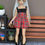 Miniature : Collection gothique : Salopette Kinix tartan & noir [Taille A]