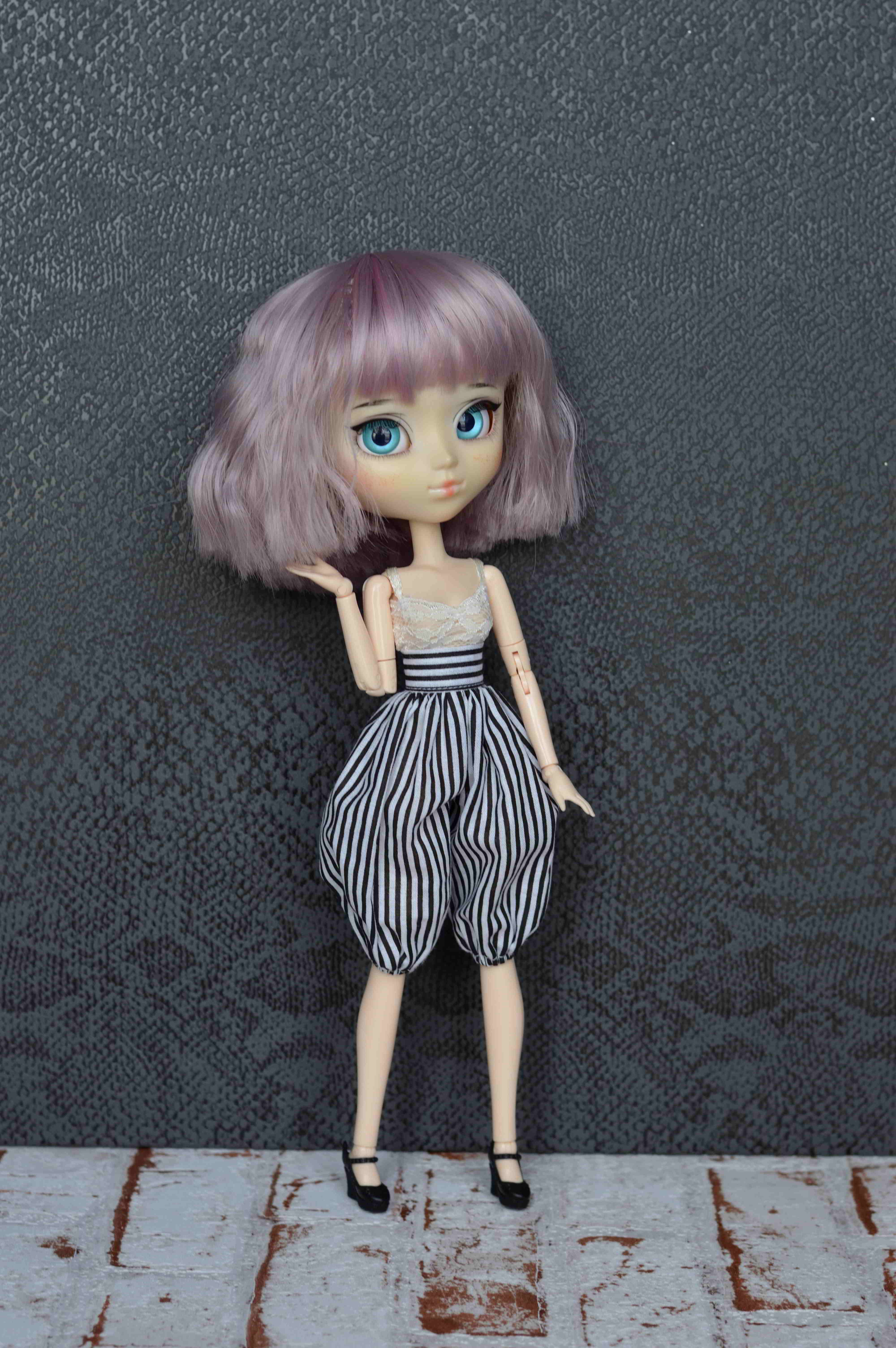 Pantalon bouffant rayé