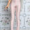 Miniature : Legging rose pâle satiné
