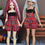 Miniature : Collection gothique : Salopette Kinix tartan & noir [Taille A]