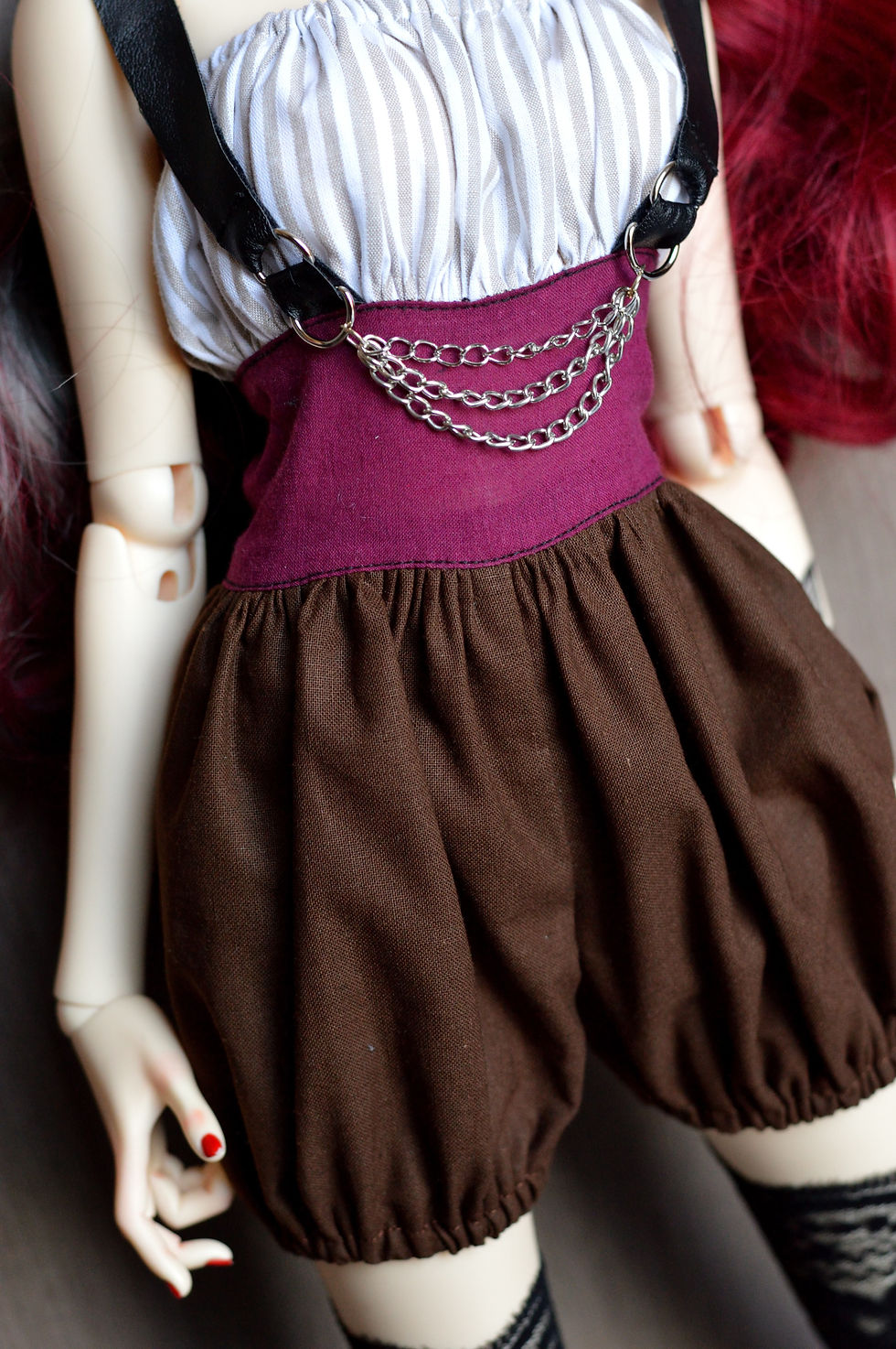 Miniature : Collection steampunk : Salopette Kinix marron&rayée [Feeple65]
