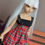 Miniature : Collection gothique : Salopette Kinix tartan & noir [Taille A]