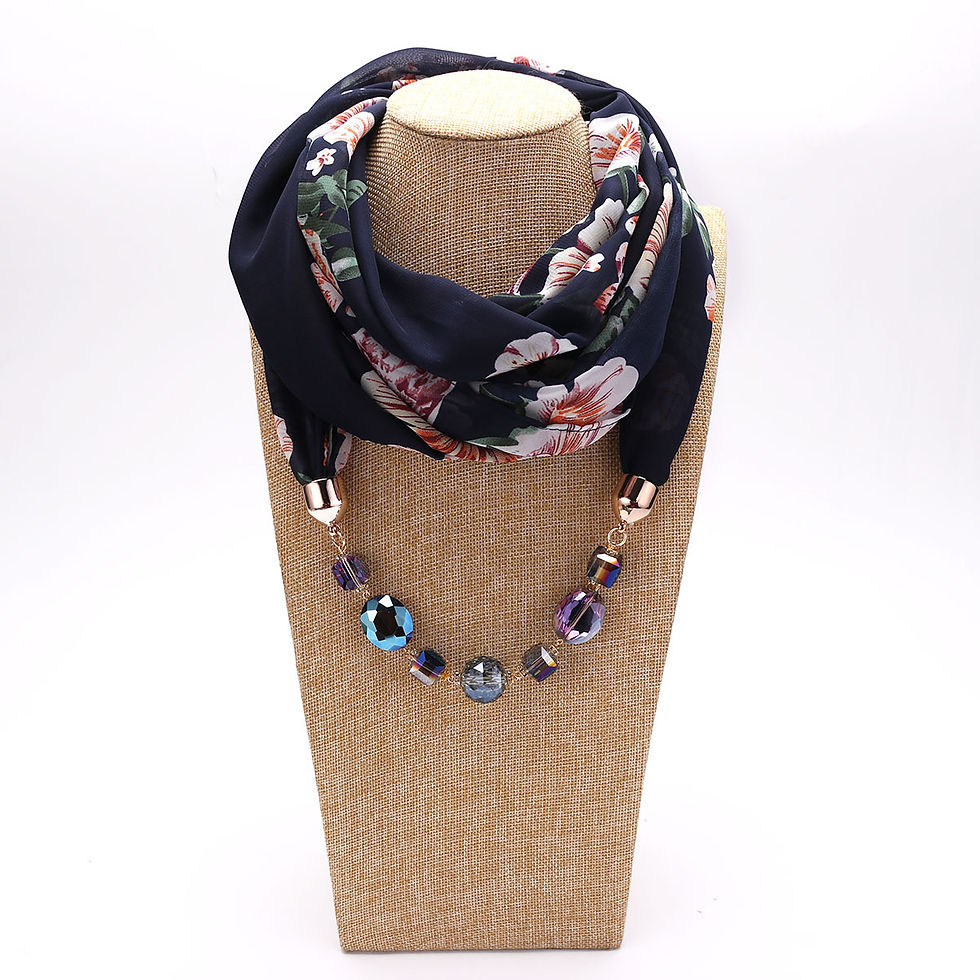 Thumbnail: Muslim Scarf, Necklace Scarf, Chiffon Headscarf