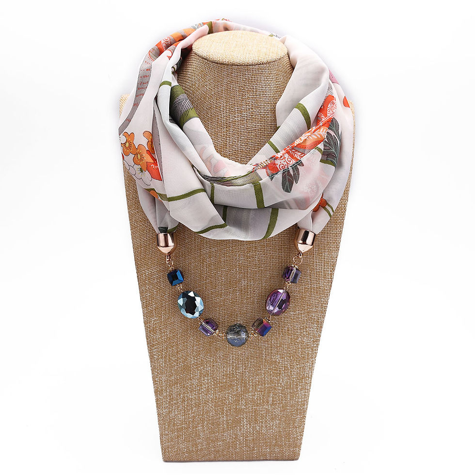 Thumbnail: Muslim Scarf, Necklace Scarf, Chiffon Headscarf