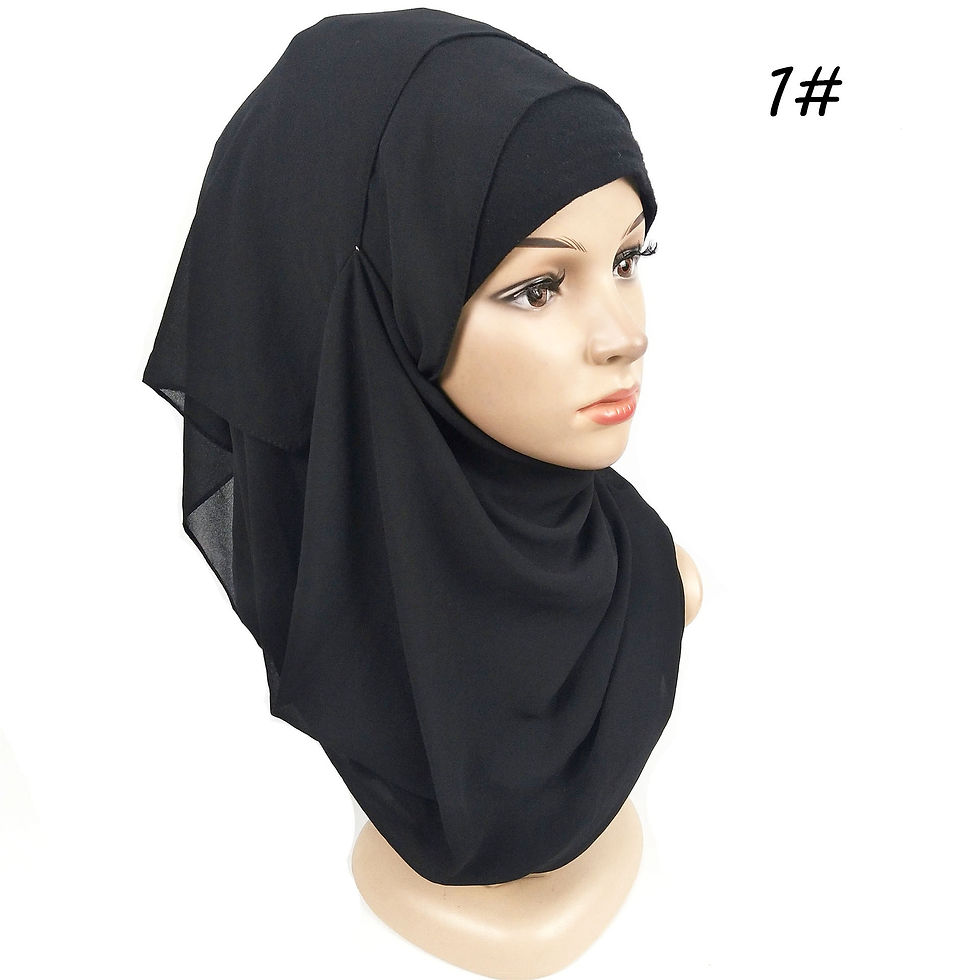 Thumbnail: Pearl Chiffon Headscarf - Solid Color Scarf & Shawl
