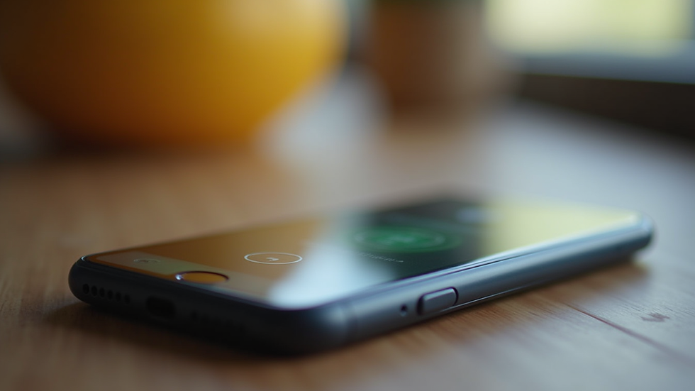 Close-up view of a smartphone displaying a therapy app interface