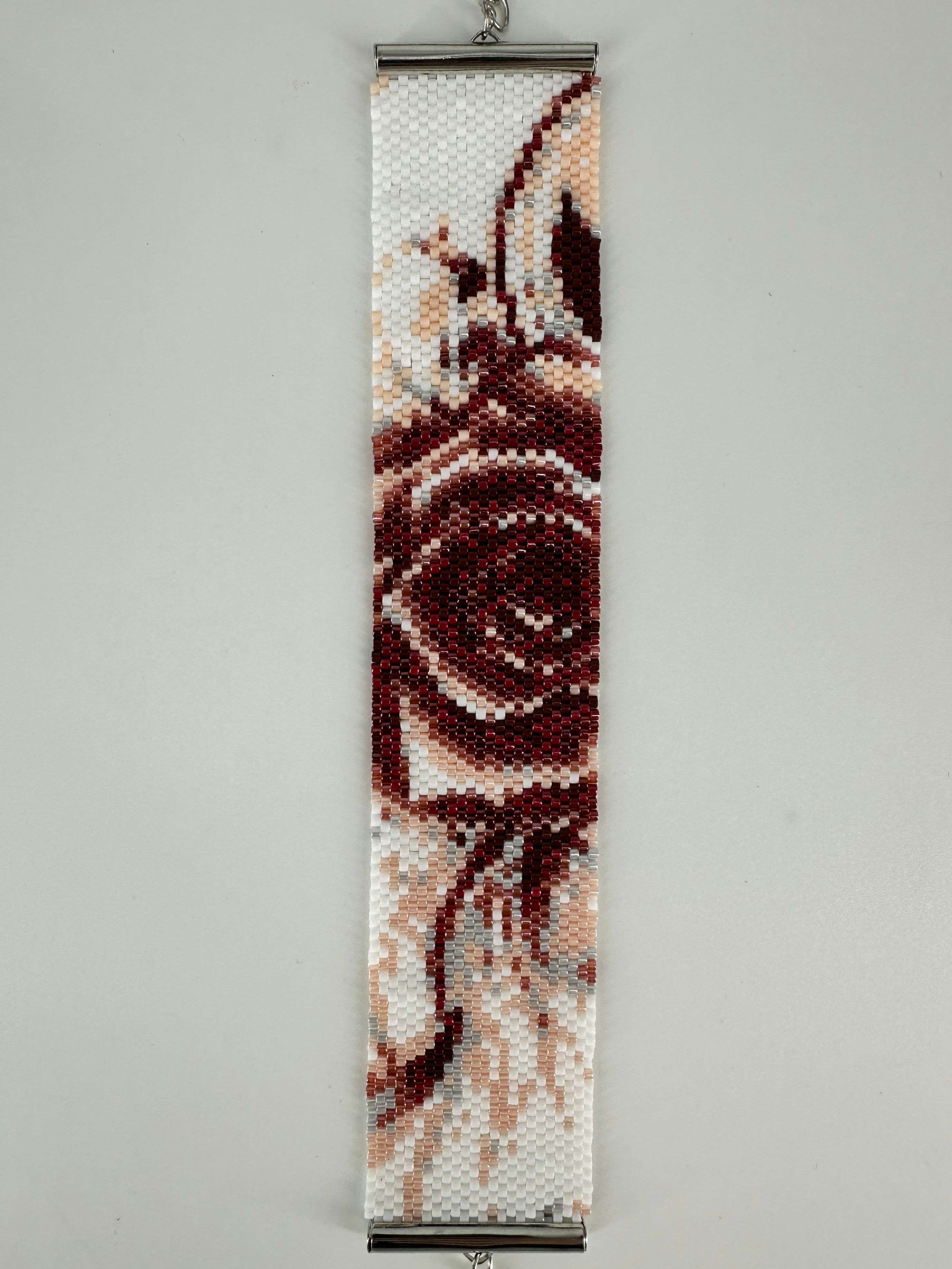 Peyote Beaded Rose Bracelet 