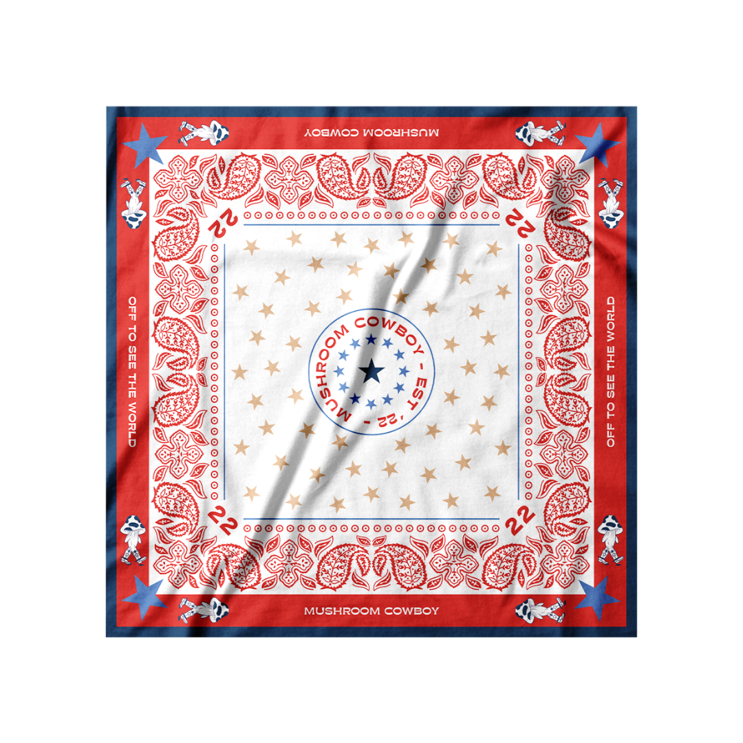 Mushroom Cowboy Cotton Bandana