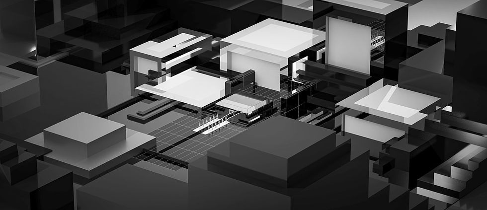 Architectural model, illustrating Velorquanta’s procurement management for materials and services.