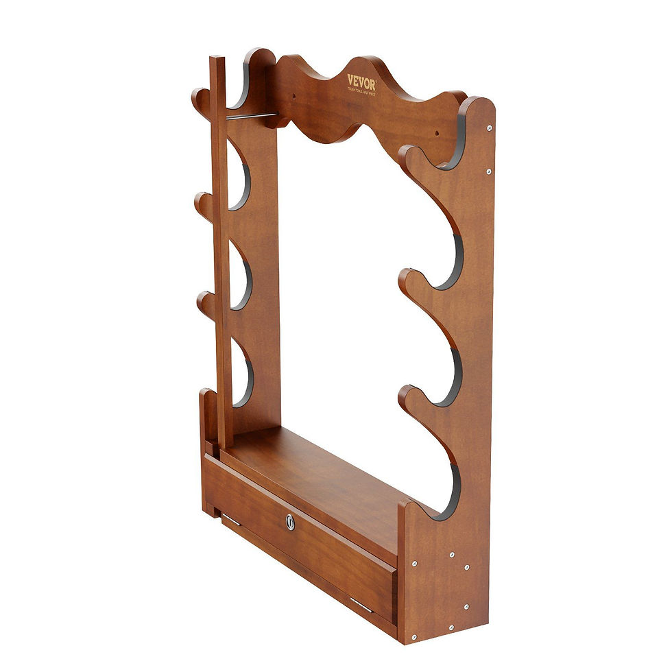 Thumbnail: VEVOR Gun Rack, Wood Gun Rack Wall Mount, Gun Display Rack holds 4 Rifles, Shotg