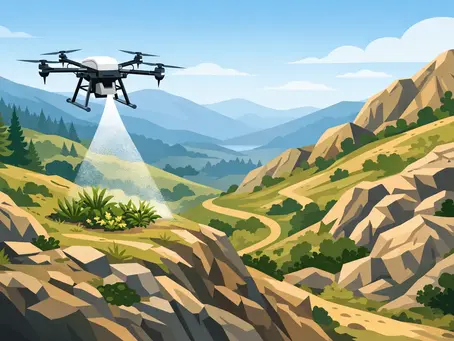Spot Spraying by Drone on Tough Terrain