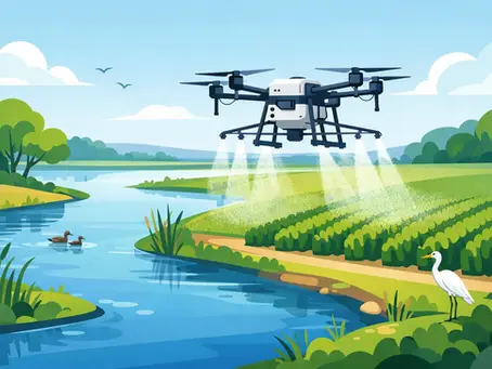 Drone Spraying Around Waterways Done Right