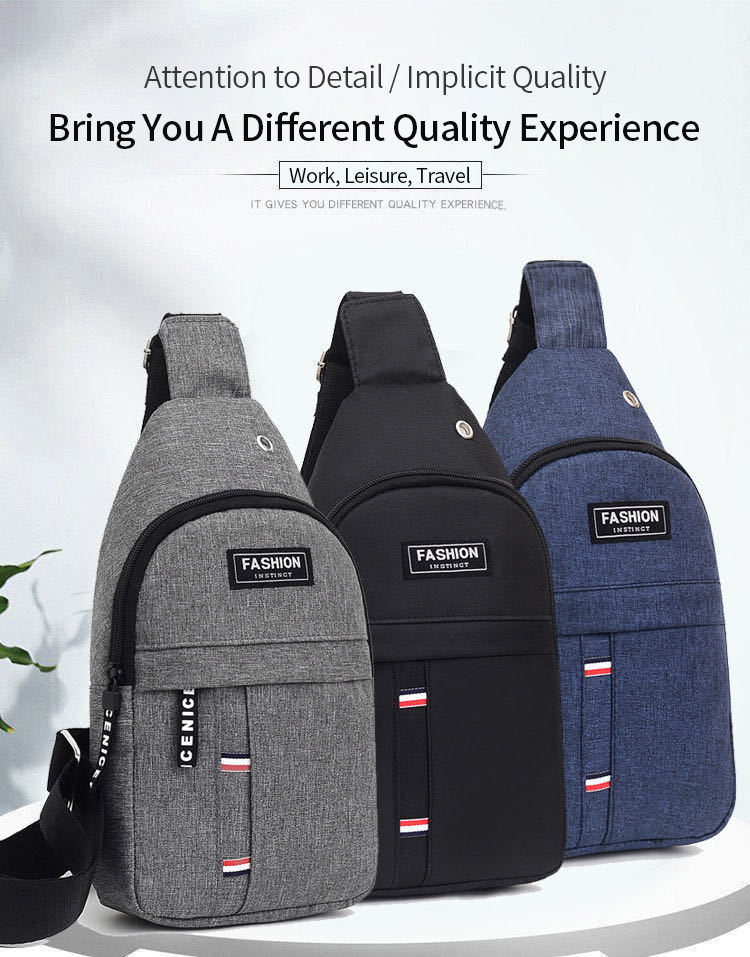 Thumbnail: Men's Waterproof Large Capacity Fanny Pack, Adjustable Strap For Outdoor Activit