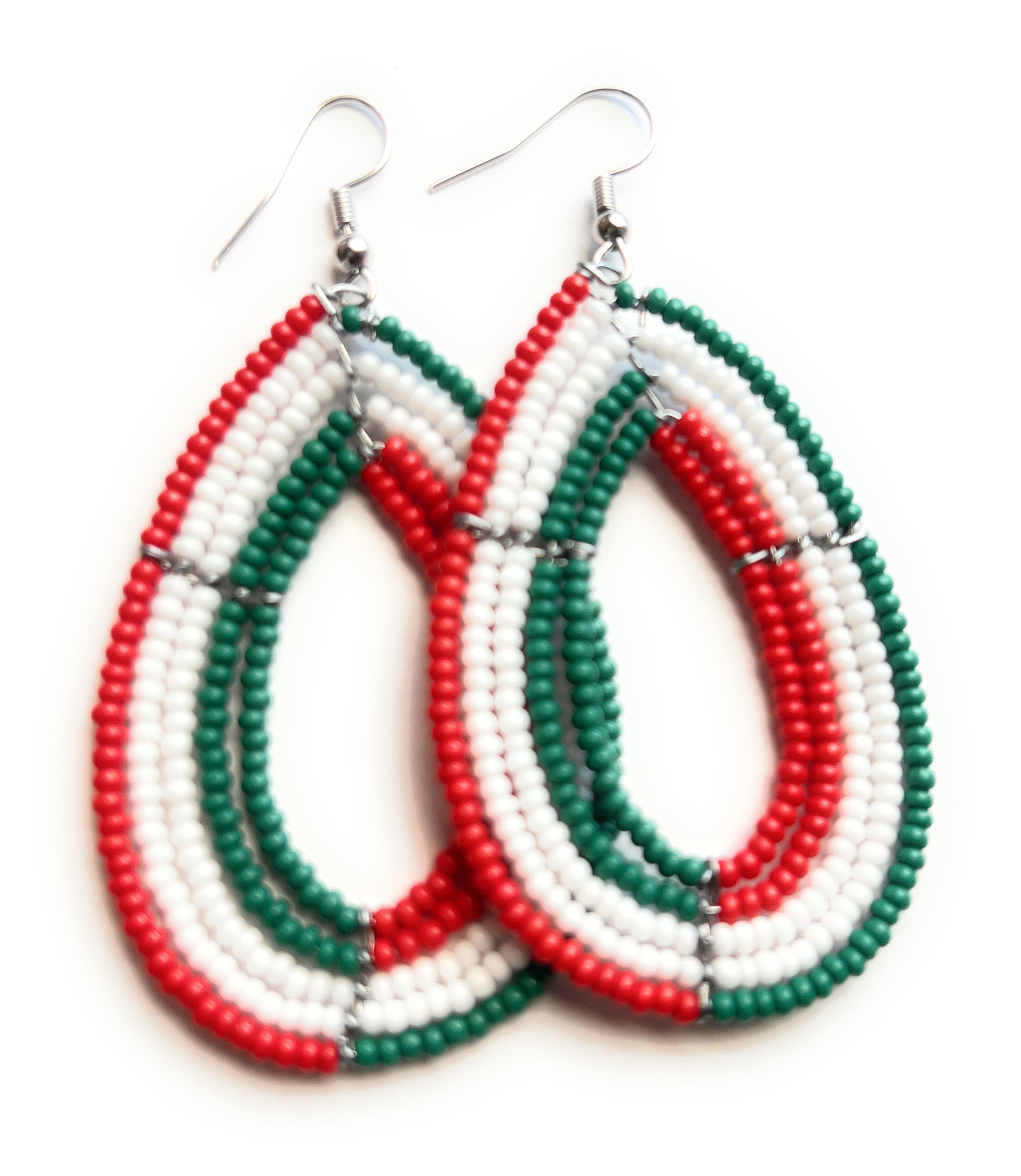 Alili Bold Accessories Mexican Flag Large Earrings