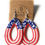 Thumbnail: X Large Red white and blue earrings Fourth of July
