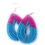 Thumbnail: Bold Pink and blue Seed Bead Earrings by Alili Bold Accessories