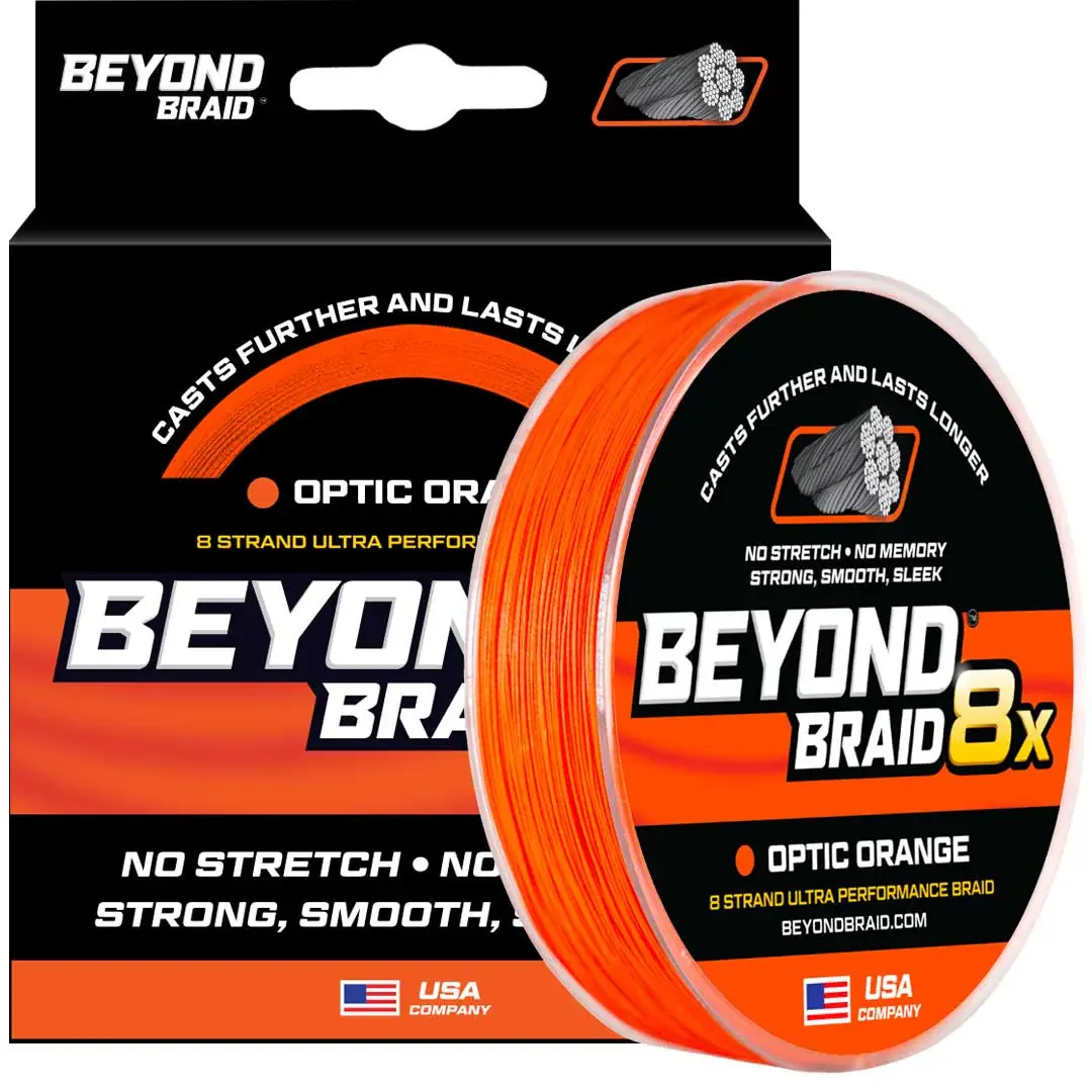Optic Orange 8X- Ultra Performance 8 Strand 300 yds.  Braided Line