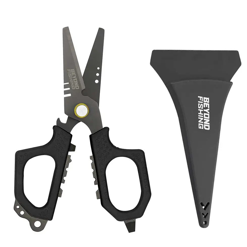 Beyond Fishing 6.5" Pro Shears - Premium Braid Cutting Scissors - Black