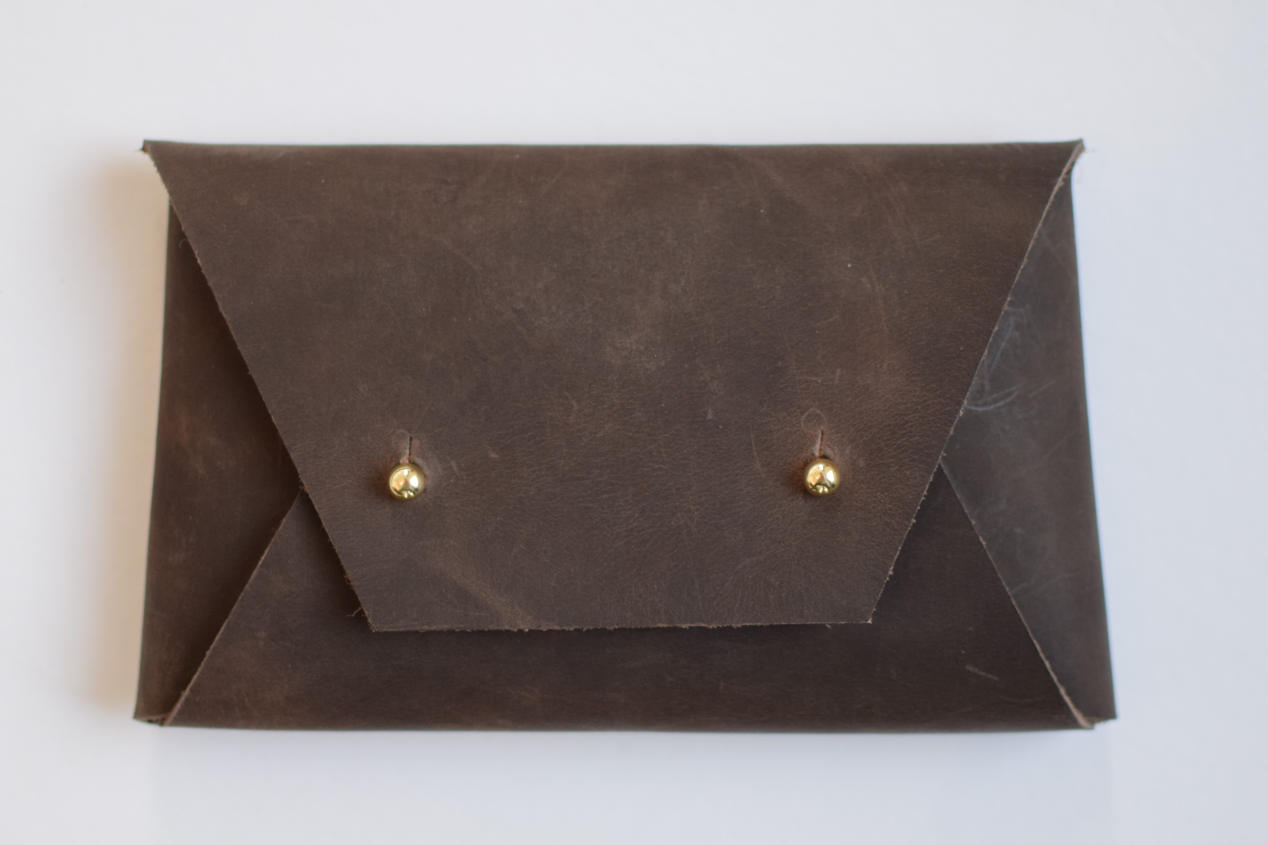 Brown Oxe Signature Clutch