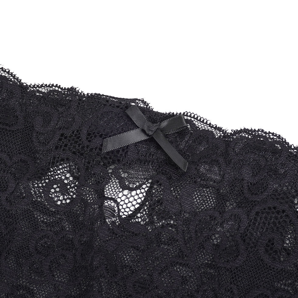 Thumbnail: Vyzion Midnight Elegance Lace Garter Skirt & Panty Set