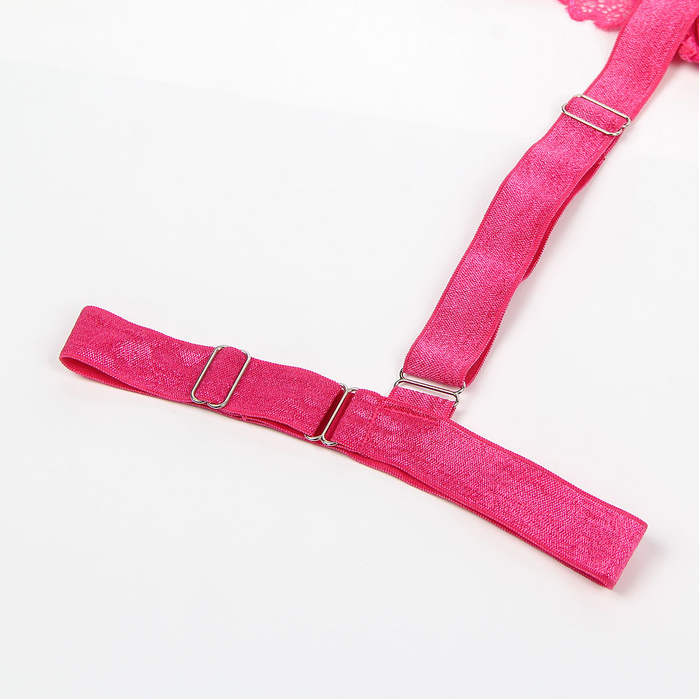Thumbnail: Vyzion Blush Temptation Lace Garter Teddy