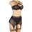 Thumbnail: Vyzion Midnight Whisper Mesh Garter Set