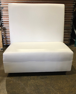 White High Back Love Seat