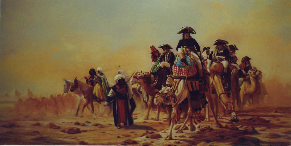 Gerome copia da - ( 1824-1904 )-Napoleone e il suo stato maggore in Egitto - oli