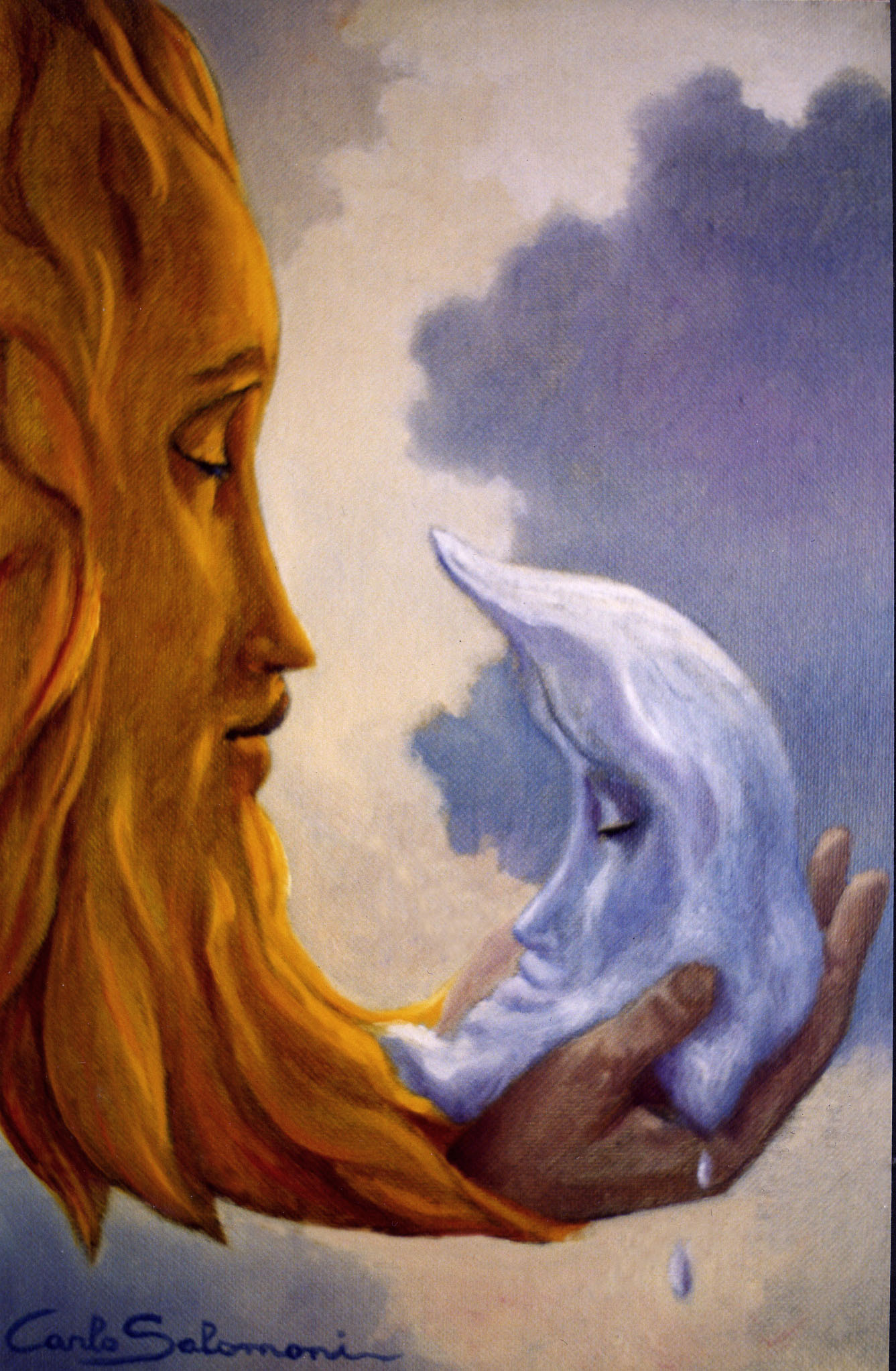 Il sole e la luna di neve - 30 x 20 - olio su pannello telato.jpg