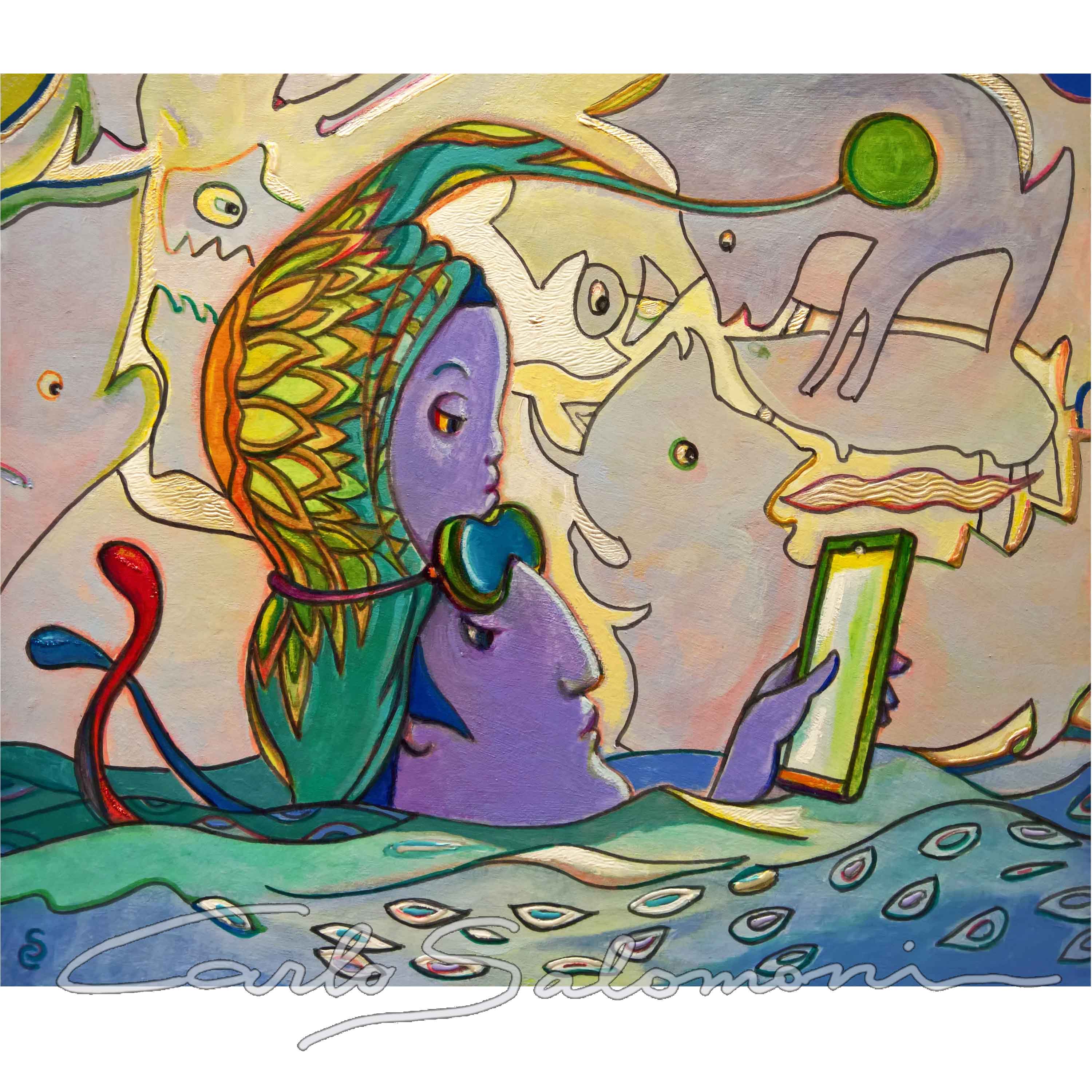 A STRANGE SELFIE - ( 25 x 30 cm