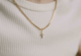 Gold Plated Cross Pave Necklace